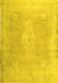 Abstract Yellow Contemporary Rug, con764yw