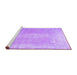 Sideview of Machine Washable Abstract Purple Contemporary Area Rugs, wshcon764pur