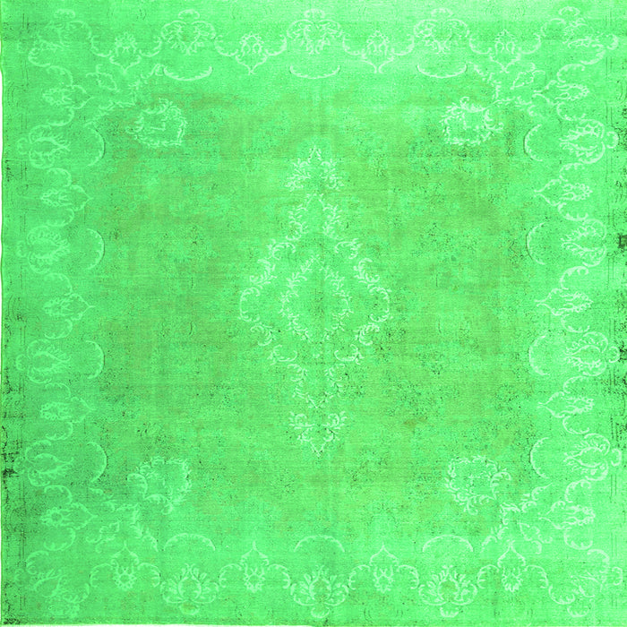 Serging Thickness of Abstract Green Contemporary Rug, con764grn