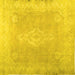 Square Abstract Yellow Contemporary Rug, con764yw