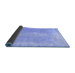 Sideview of Abstract Blue Contemporary Rug, con764blu