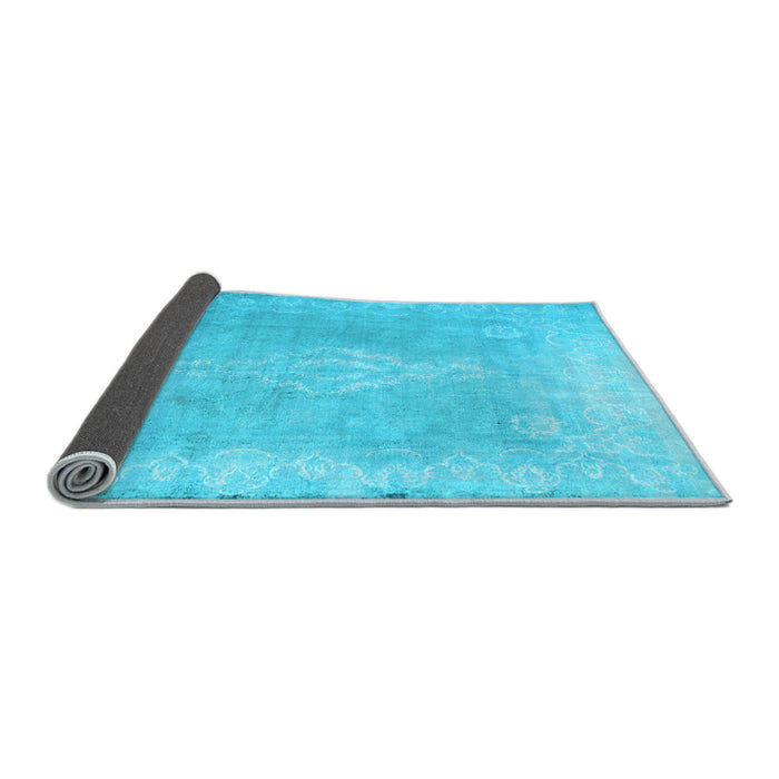 Sideview of Abstract Light Blue Contemporary Rug, con764lblu