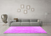 Machine Washable Abstract Pink Contemporary Rug in a Living Room, wshcon764pnk