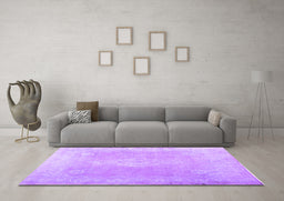 Machine Washable Abstract Purple Contemporary Area Rugs in a Living Room, wshcon764pur