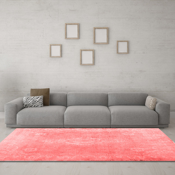 Contemporary Red Washable Rugs