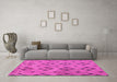 Machine Washable Southwestern Pink Country Rug in a Living Room, wshcon765pnk