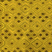 Square Machine Washable Southwestern Yellow Country Rug, wshcon765yw