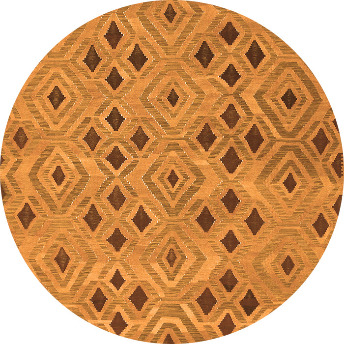 Square Southwestern Orange Country Rug, con765org
