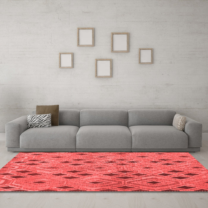 Country Red Washable Rugs