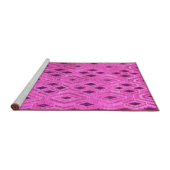 Sideview of Machine Washable Southwestern Pink Country Rug, wshcon765pnk