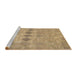 Serging Thickness of Machine Washable Contemporary Sand Brown Rug, wshcon766