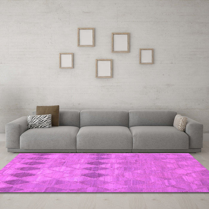 Machine Washable Southwestern Purple Country Area Rugs in a Living Room, wshcon766pur