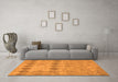 Machine Washable Southwestern Orange Country Area Rugs in a Living Room, wshcon766org