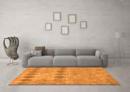 Machine Washable Southwestern Orange Country Area Rugs in a Living Room, wshcon766org
