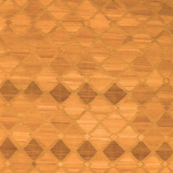 Round Machine Washable Southwestern Orange Country Area Rugs, wshcon766org