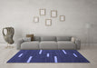 Machine Washable Abstract Blue Contemporary Rug in a Living Room, wshcon767blu