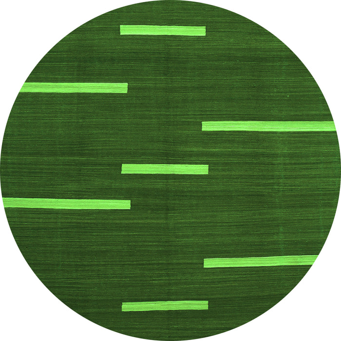 Square Abstract Green Contemporary Rug, con767grn