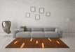 Machine Washable Abstract Orange Contemporary Area Rugs in a Living Room, wshcon767org