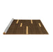 Sideview of Machine Washable Abstract Brown Contemporary Rug, wshcon767brn