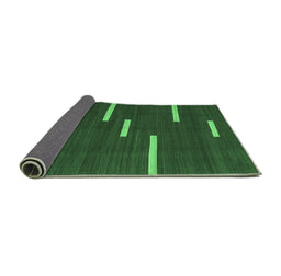 Sideview of Abstract Emerald Green Contemporary Rug, con767emgrn