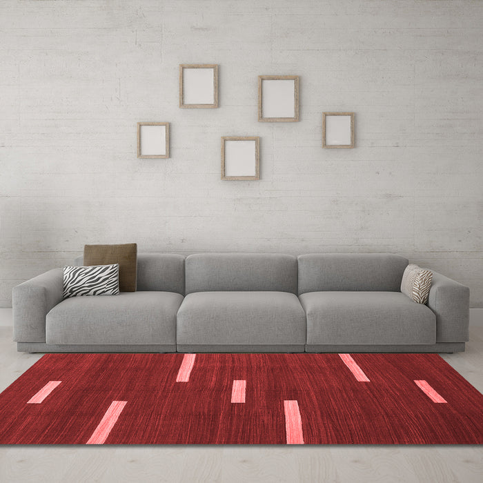 Contemporary Red Washable Rugs