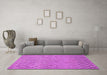 Machine Washable Abstract Purple Contemporary Area Rugs in a Living Room, wshcon768pur