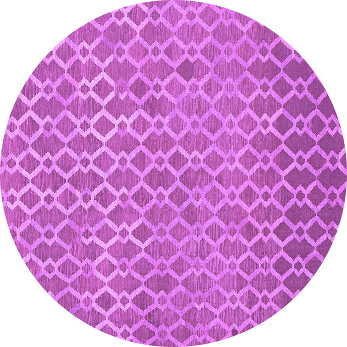 Round Machine Washable Abstract Purple Contemporary Area Rugs, wshcon768pur