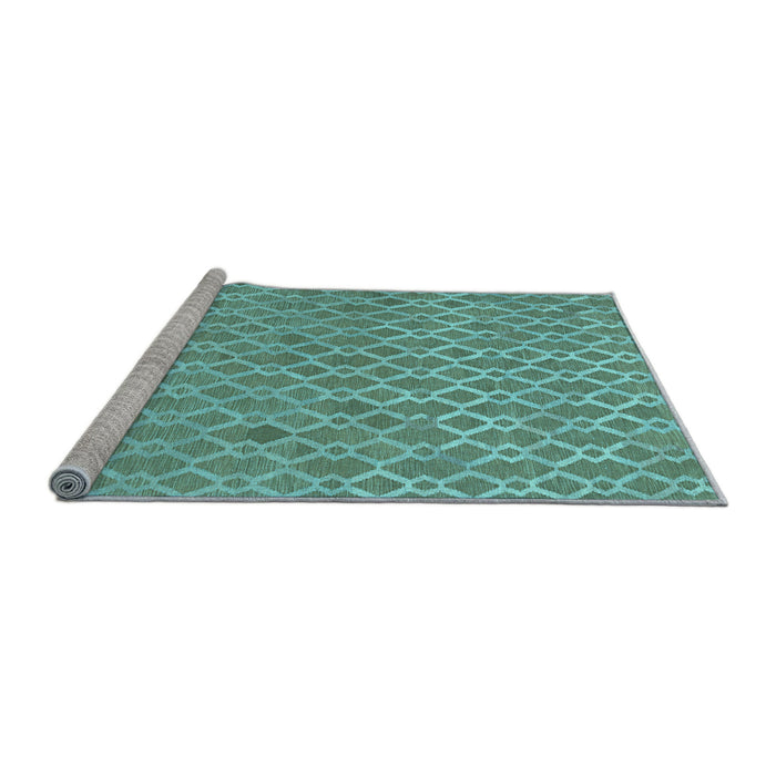 Sideview of Machine Washable Abstract Light Blue Contemporary Rug, wshcon768lblu