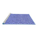 Sideview of Machine Washable Abstract Blue Contemporary Rug, wshcon768blu