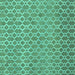 Square Abstract Turquoise Contemporary Rug, con768turq