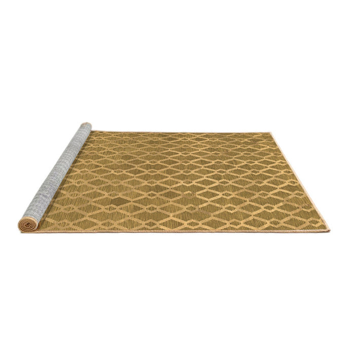 Sideview of Machine Washable Abstract Brown Contemporary Rug, wshcon768brn