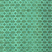 Square Machine Washable Abstract Turquoise Contemporary Area Rugs, wshcon768turq