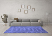 Machine Washable Abstract Blue Contemporary Rug, wshcon769blu
