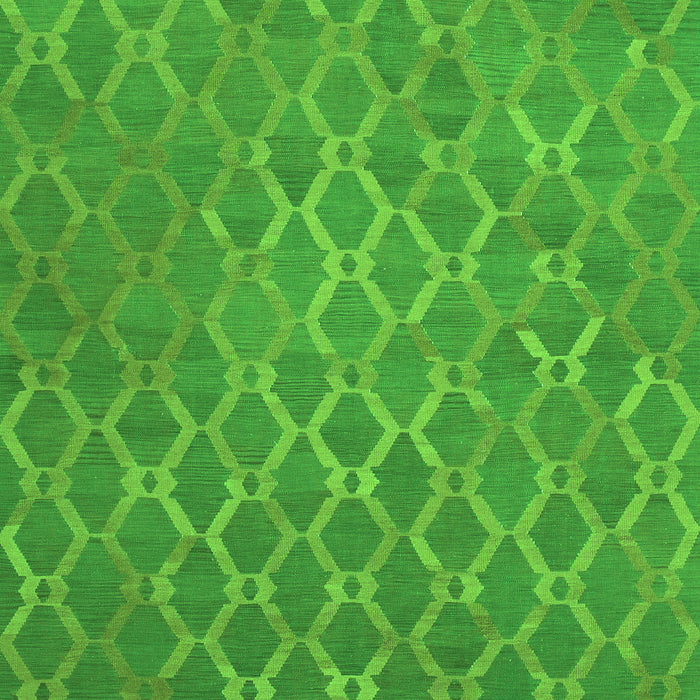 Serging Thickness of Machine Washable Abstract Green Contemporary Area Rugs, wshcon769grn