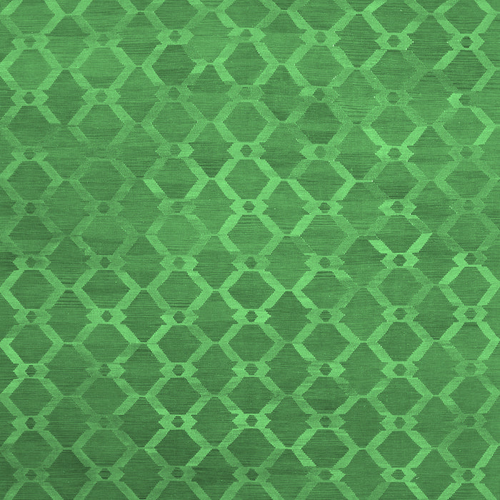Square Abstract Emerald Green Contemporary Rug, con769emgrn