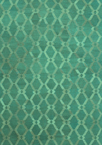 Abstract Turquoise Contemporary Rug, con769turq