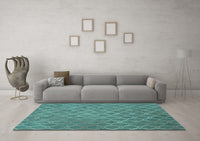 Machine Washable Abstract Light Blue Contemporary Rug, wshcon769lblu