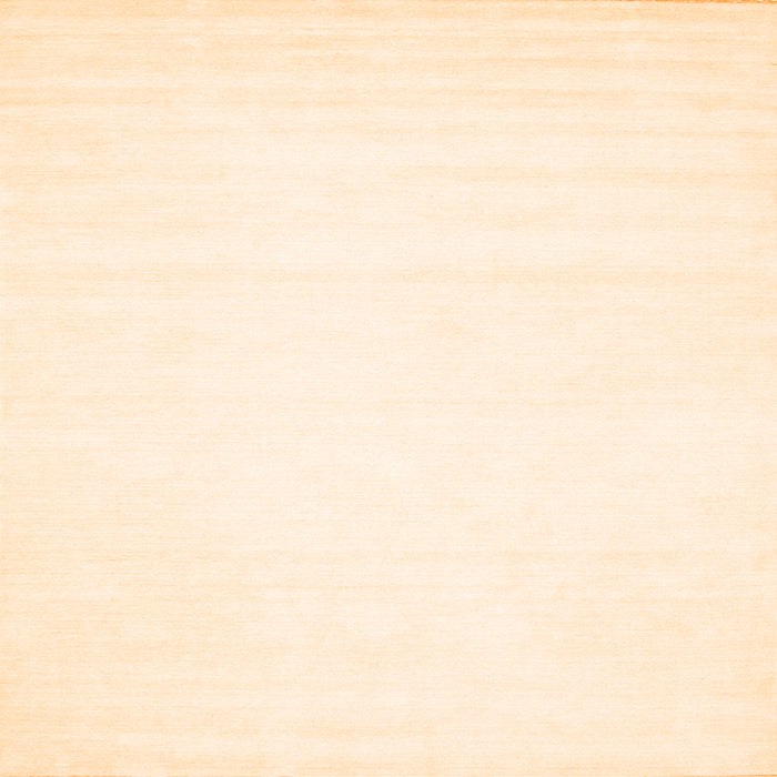 Round Machine Washable Solid Orange Modern Area Rugs, wshcon76org