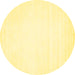 Round Solid Yellow Modern Rug, con76yw