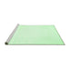 Sideview of Machine Washable Solid Emerald Green Modern Area Rugs, wshcon76emgrn