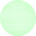 Round Solid Emerald Green Modern Rug, con76emgrn