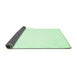 Sideview of Solid Emerald Green Modern Rug, con76emgrn