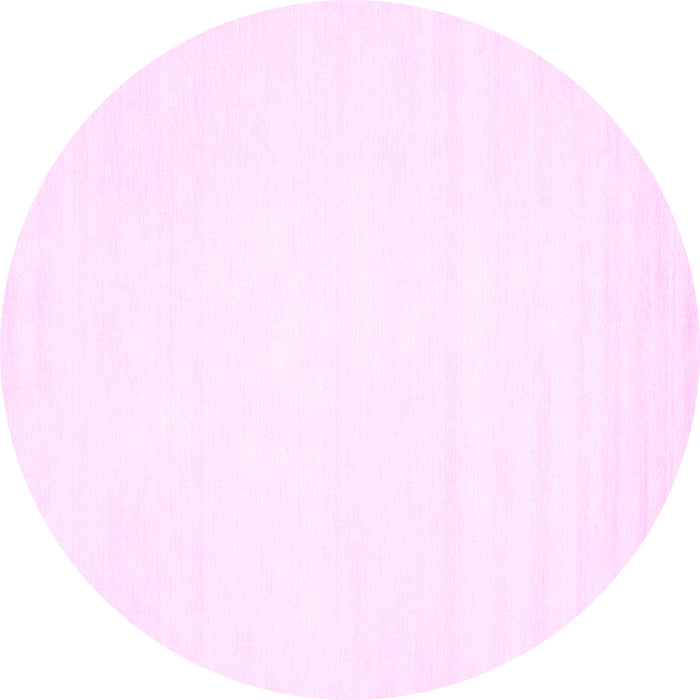 Round Solid Pink Modern Rug, con76pnk