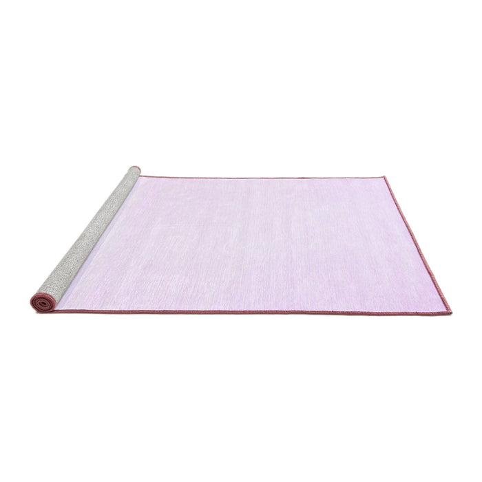 Sideview of Machine Washable Solid Purple Modern Area Rugs, wshcon76pur
