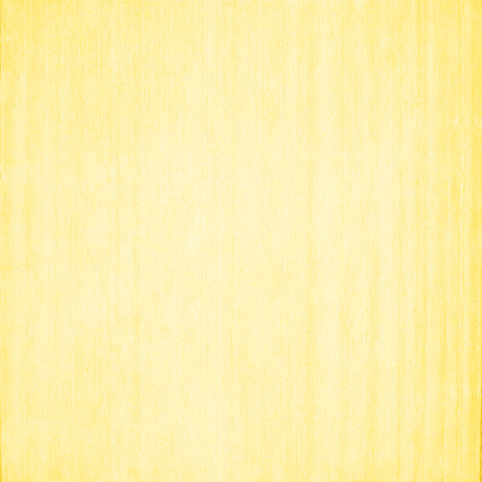 Square Solid Yellow Modern Rug, con76yw