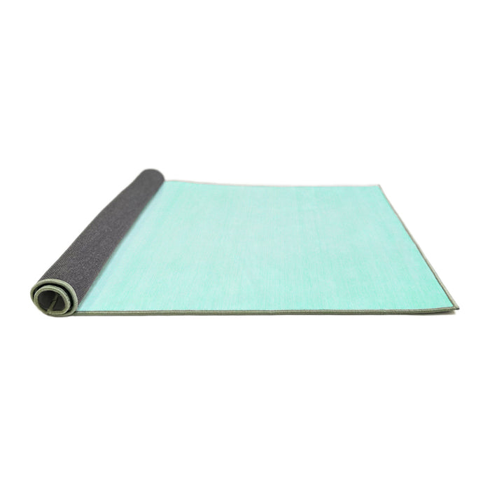 Sideview of Solid Turquoise Modern Rug, con76turq