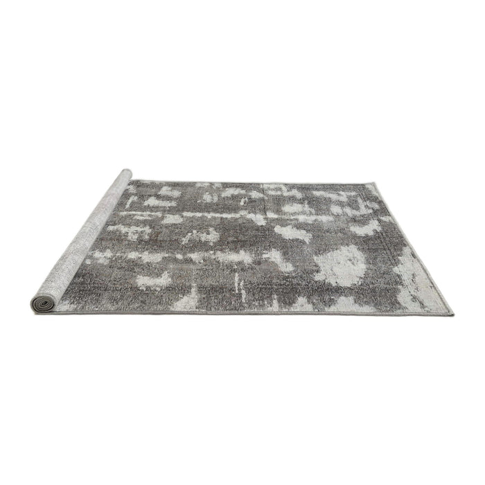 Serging Thickness of Machine Washable Contemporary Gray Rug, wshcon770
