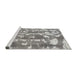 Serging Thickness of Machine Washable Contemporary Gray Rug, wshcon770