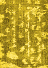 Abstract Yellow Contemporary Rug, con770yw