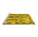 Sideview of Machine Washable Abstract Yellow Contemporary Rug, wshcon770yw